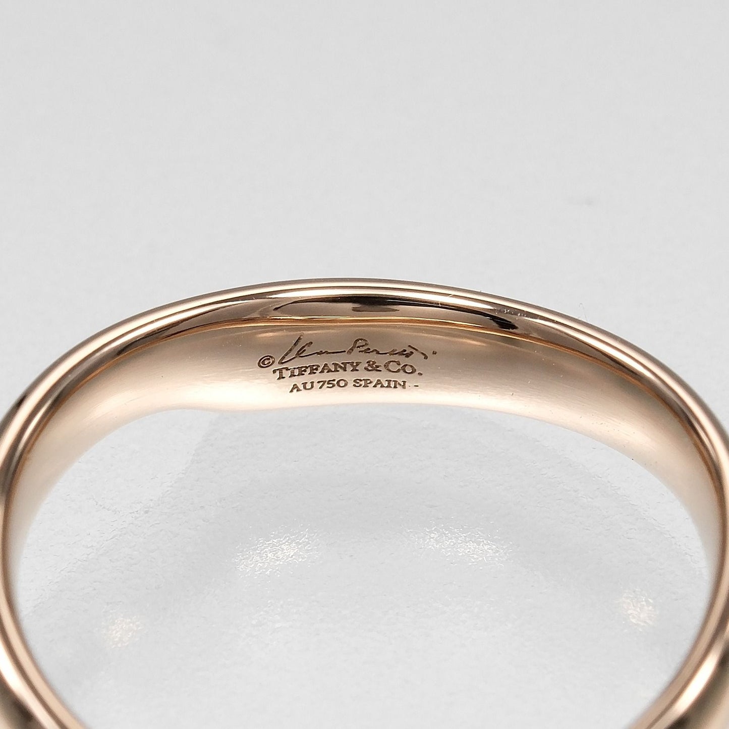 Tiffany & Co Open Heart Band 18k Pink Gold Diamond Ring — view 4