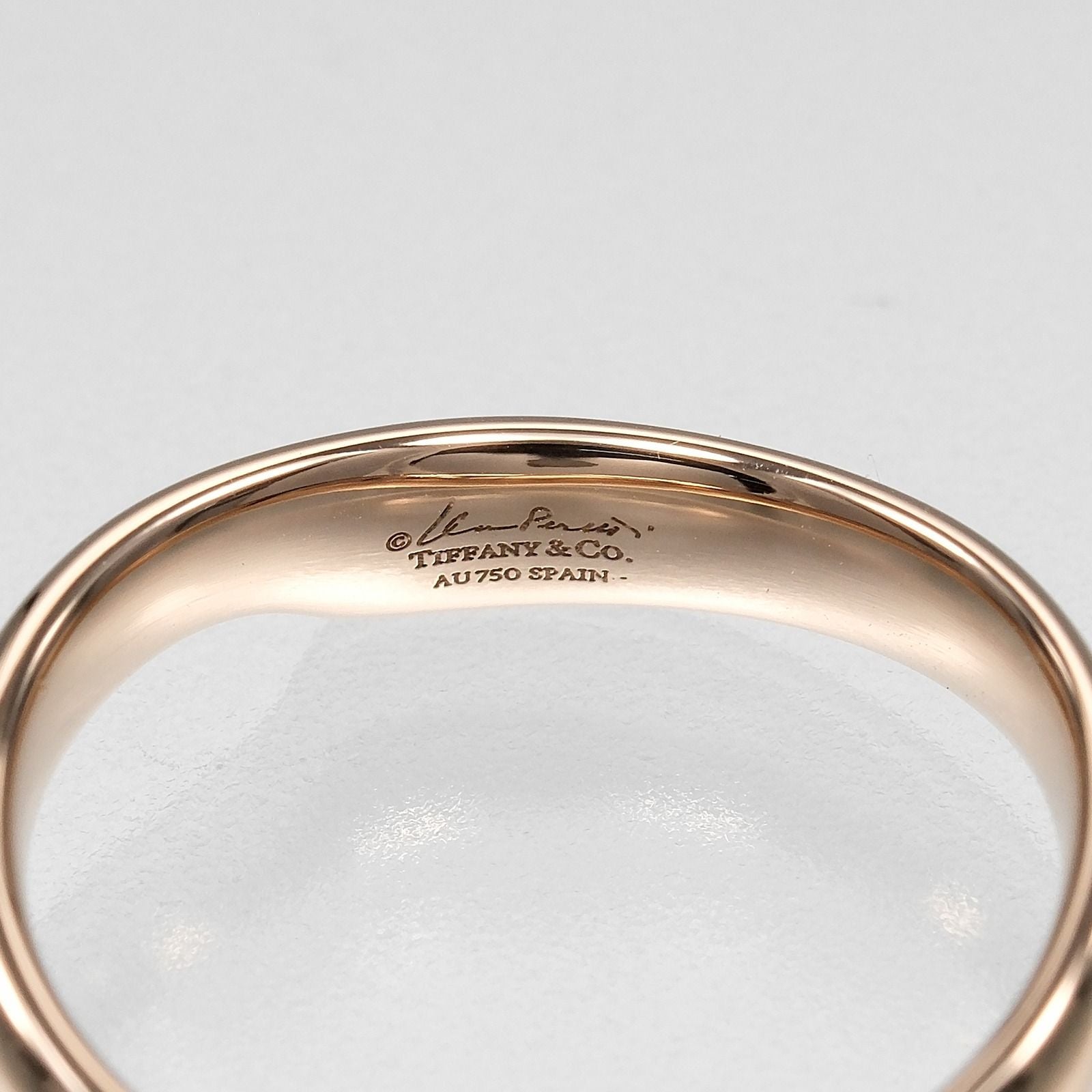 Tiffany & Co Open Heart Band 18k Pink Gold Diamond Ring — view 4