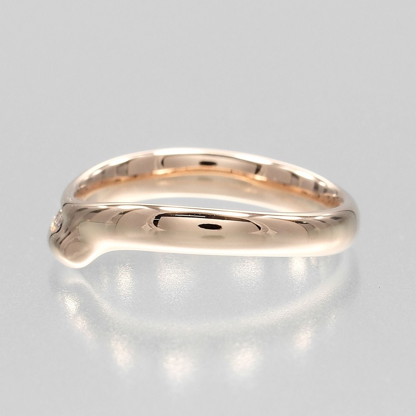 Tiffany & Co Open Heart Band 18k Pink Gold Diamond Ring — view 7