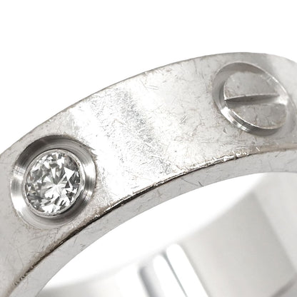 Cartier Ring Love Half Diamond White Gold 50 Classic Model — view 3