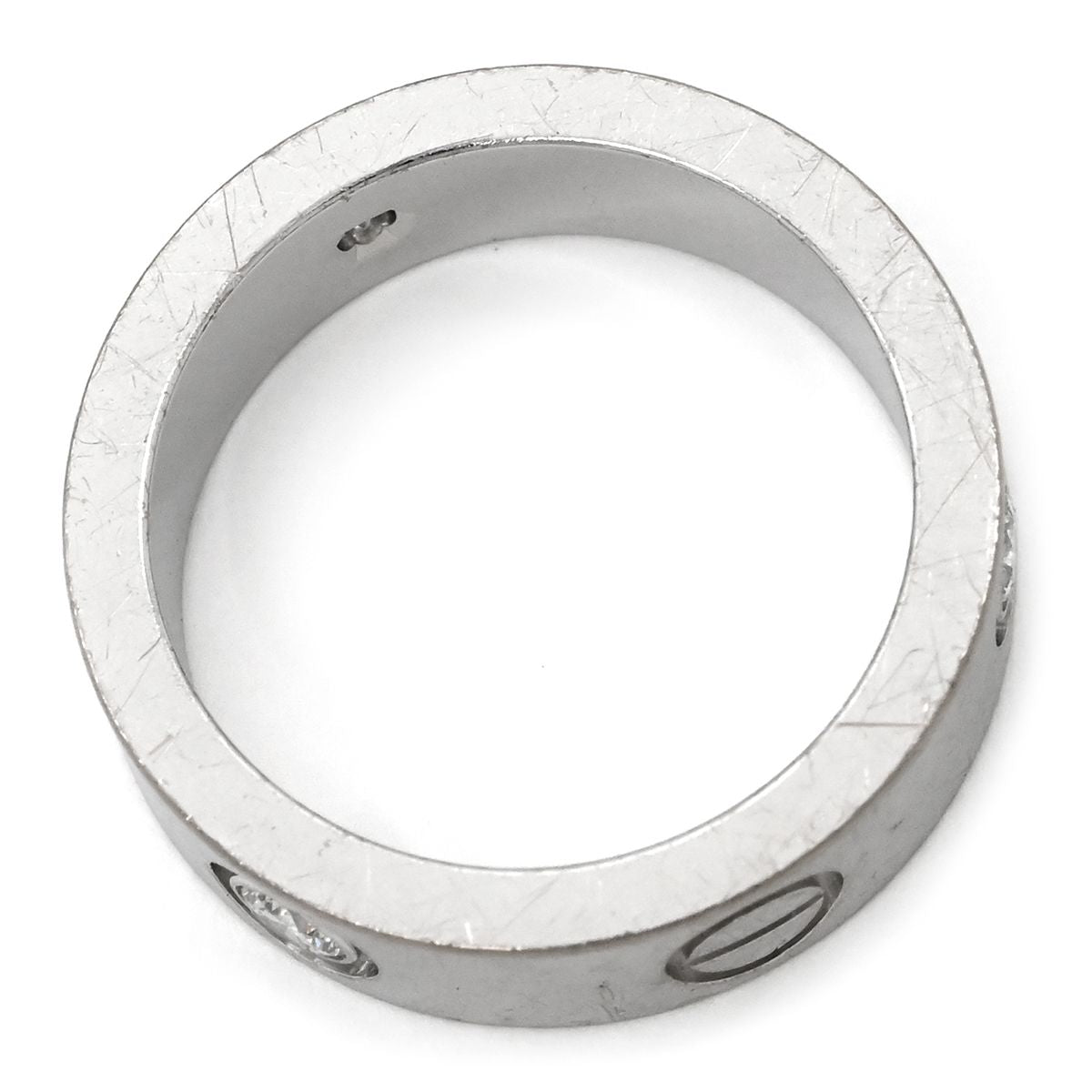 Cartier Ring Love Half Diamond White Gold 50 Classic Model — view 2