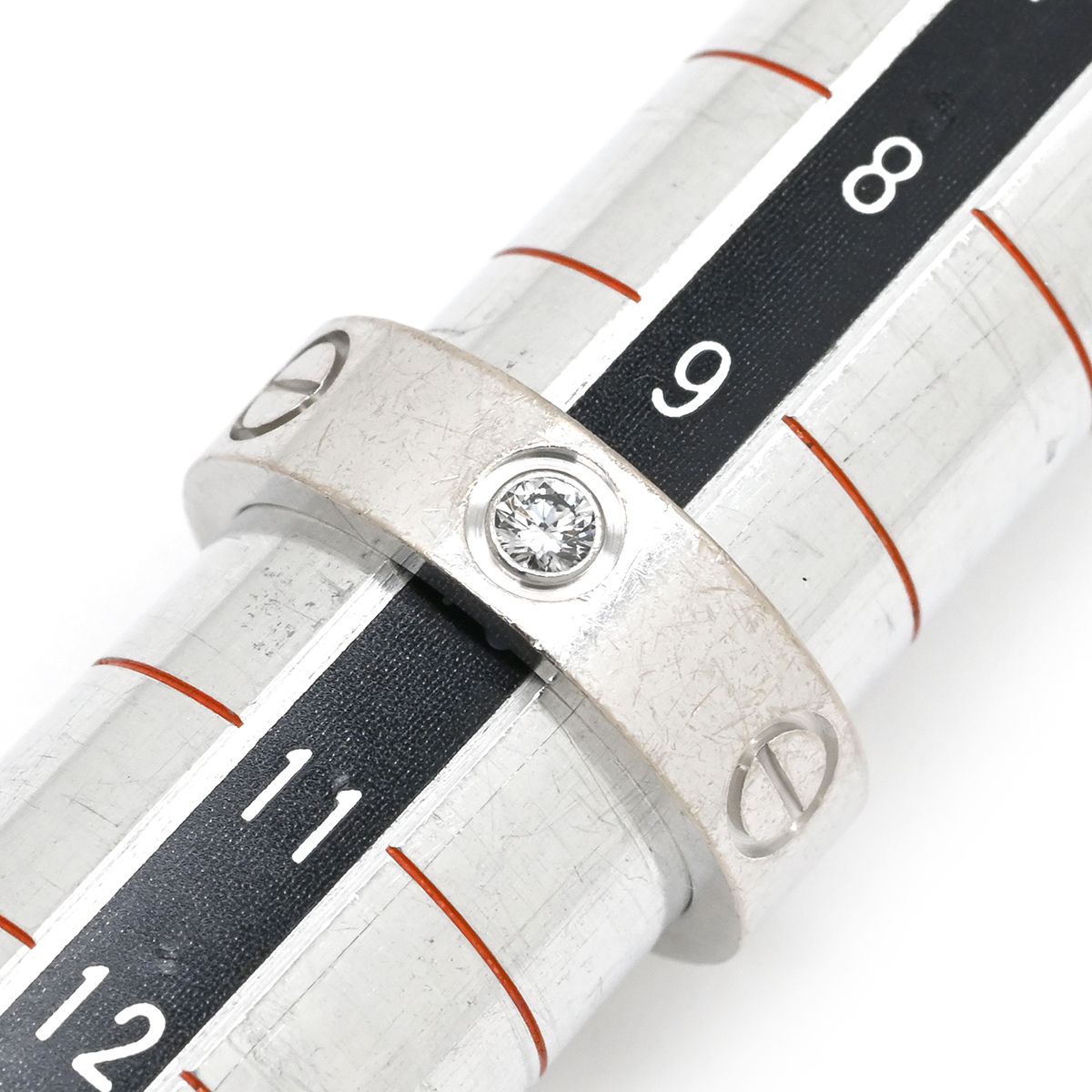 Cartier Ring Love Half Diamond White Gold 50 Classic Model — view 7