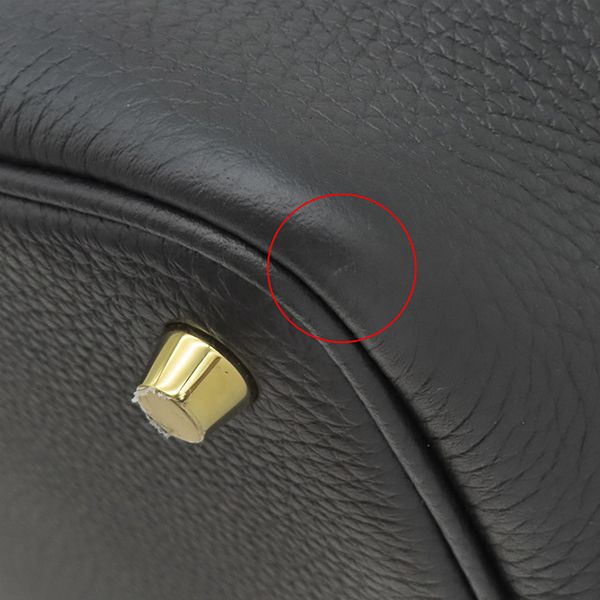 Hermes Handbag Picotin Lock 18 PM Taurillon Clemence Black Gold — view 5