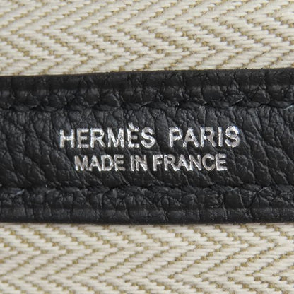 Hermes Tote Bag Garden Party TPM 30 Black Silver Oarleather — view 6