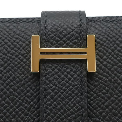 Hermes Bifold Wallet Bearn Compact Veau Epsom Black Gold — view 5
