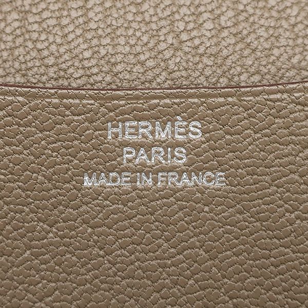 Hermes Notebook Cover Agenda GM Chevre Mysore Etoupe Silver Greige — view 6