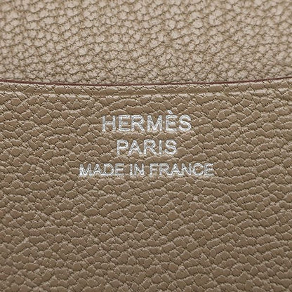 Hermes Notebook Cover Agenda GM Chevre Mysore Etoupe Silver Greige — view 6