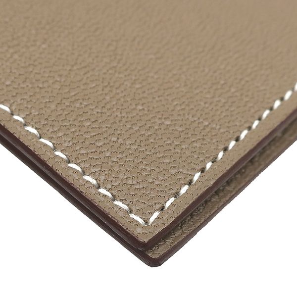 Hermes Notebook Cover Agenda GM Chevre Mysore Etoupe Silver Greige — view 4