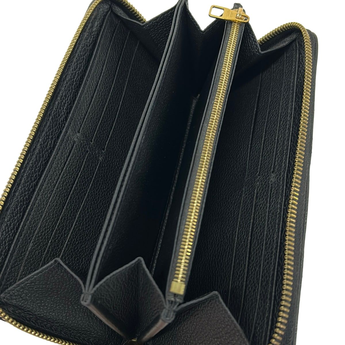 Louis Vuitton Wallet Monogram Empreinte Zippy Noir Leather — view 3