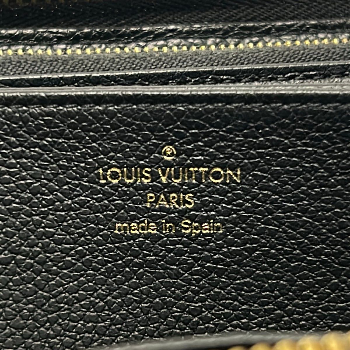 Louis Vuitton Wallet Monogram Empreinte Zippy Noir Leather — view 5