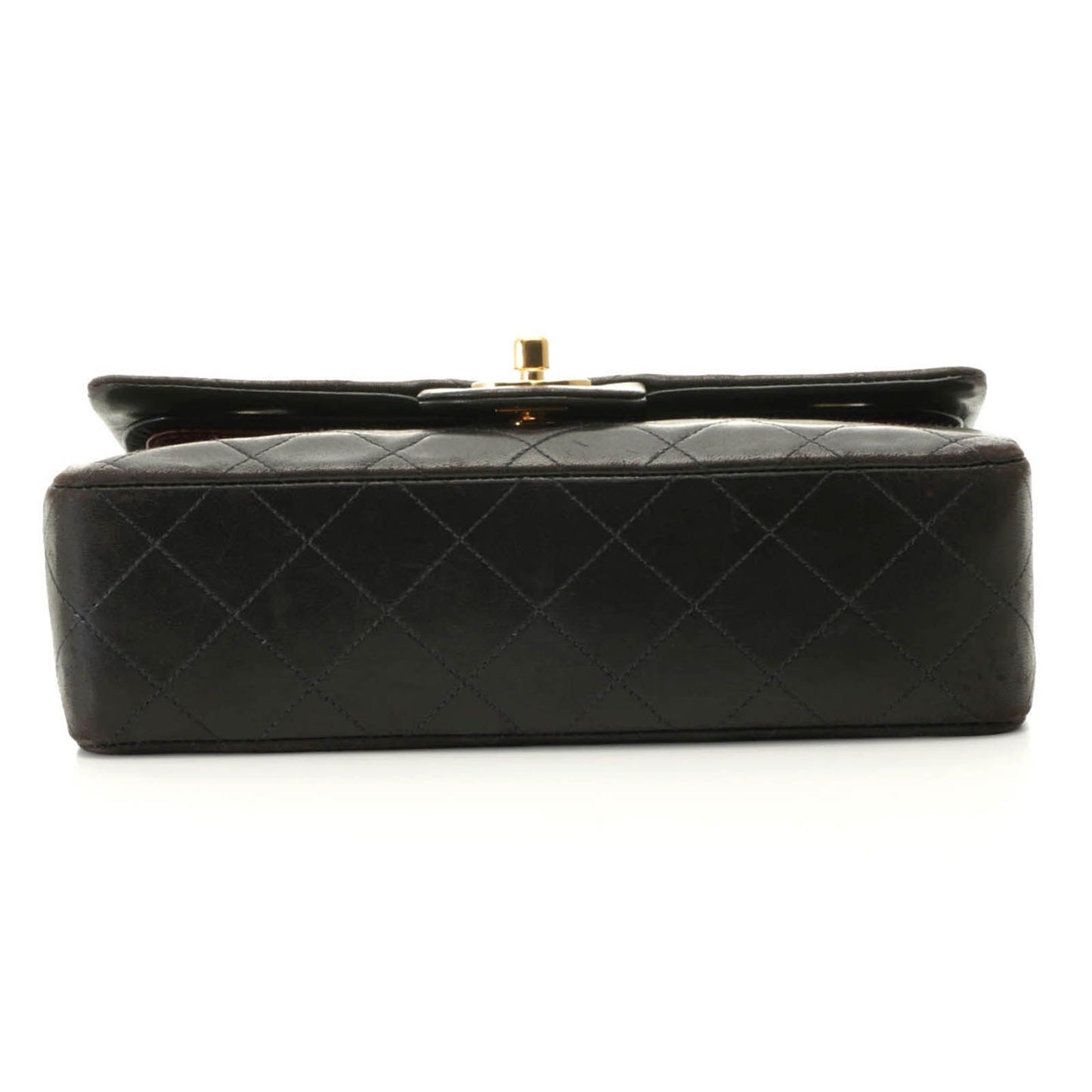 Chanel Quilted Double Flap Bag 23 Black Lambskin — view 3