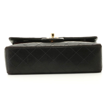 Chanel Quilted Double Flap Bag 23 Black Lambskin — view 3