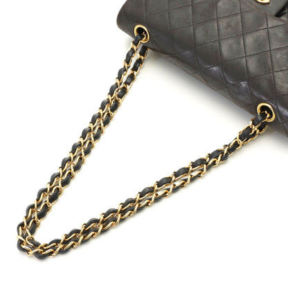 Chanel Quilted Double Flap Bag 23 Black Lambskin — view 4
