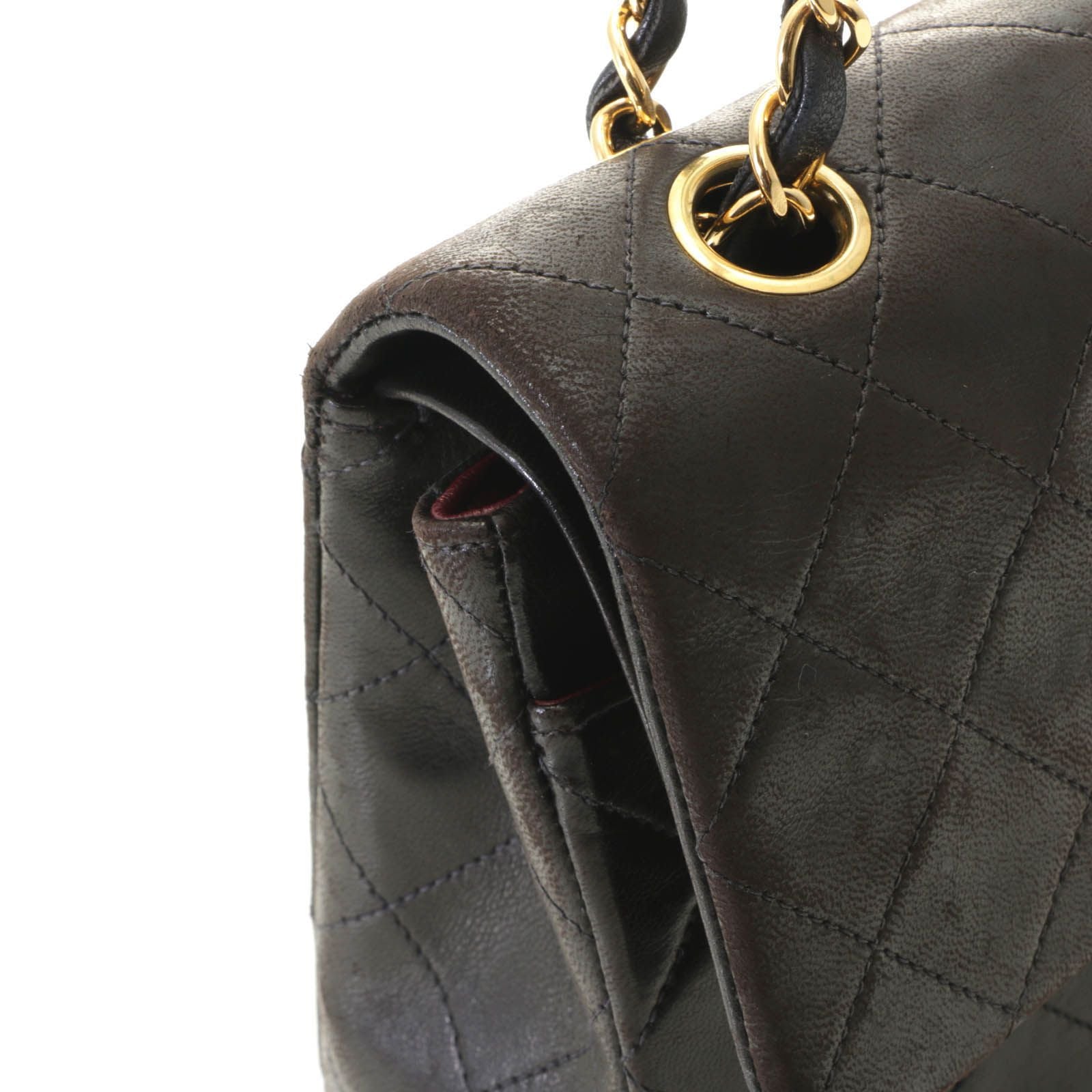 Chanel Quilted Double Flap Bag 23 Black Lambskin — view 7