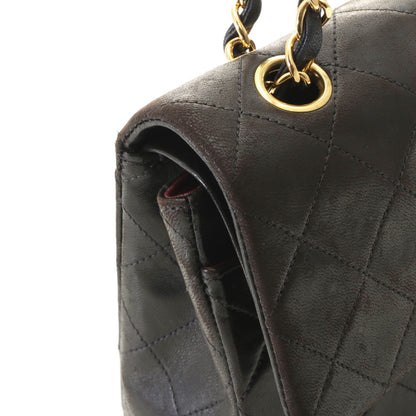 Chanel Quilted Double Flap Bag 23 Black Lambskin — view 7