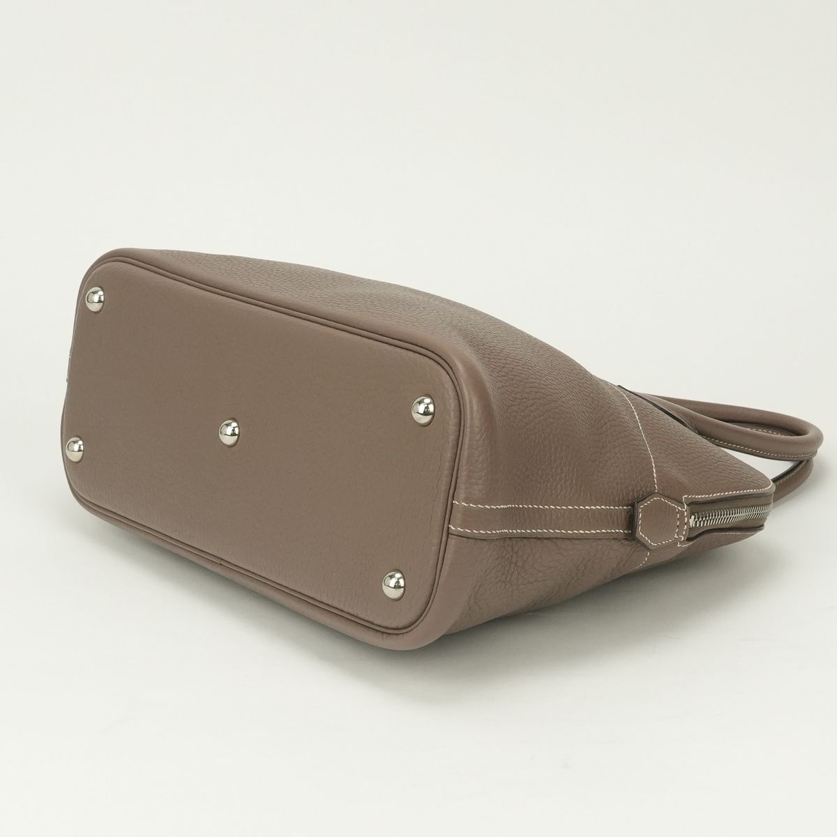 Hermes Bolide 31 Tote Shoulder Bag Taurillon Clemence Etoupe Gray Silver 2-Way — view 5
