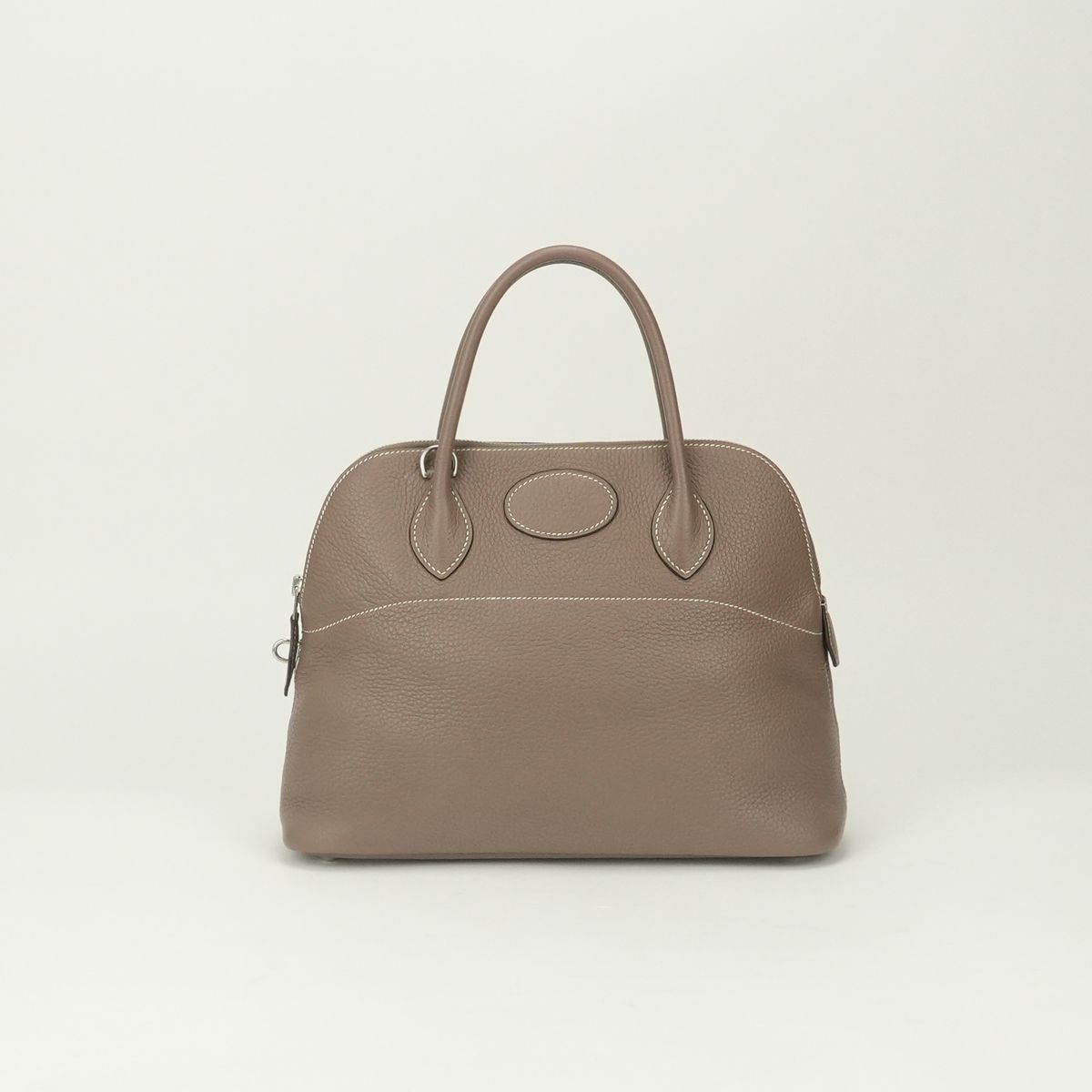 Hermes Bolide 31 Tote Shoulder Bag Taurillon Clemence Etoupe Gray Silver 2-Way