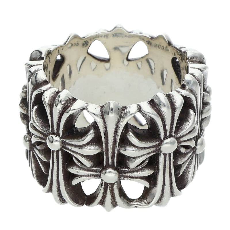 Chrome Hearts Cemetery Cross Silver Ring — view 2