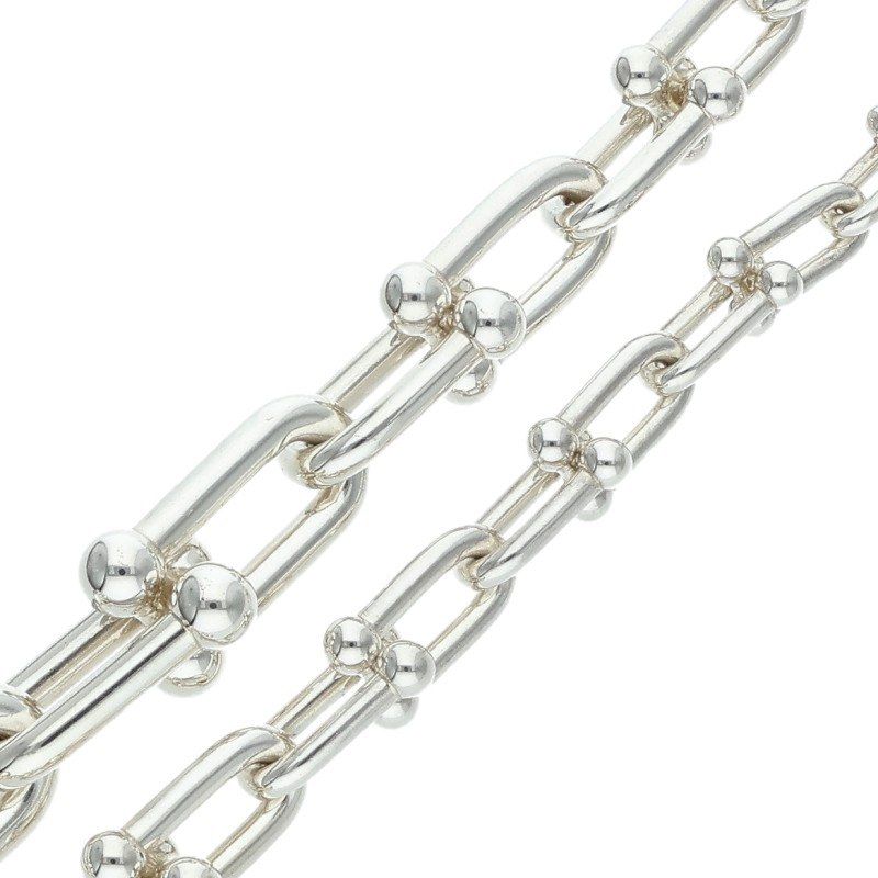 Tiffany & Co HardWear Graduated Link Silver Necklace — view 4