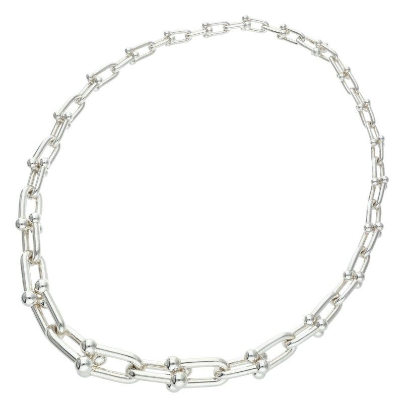 Tiffany & Co HardWear Graduated Link Silver Necklace — view 2