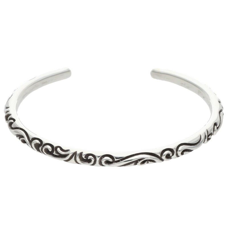 Chrome Hearts Bangle Scroll Band Silver Bracelet