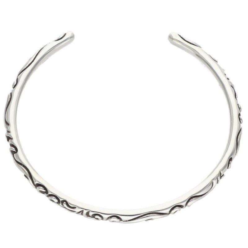 Chrome Hearts Bangle Scroll Band Silver Bracelet — view 5