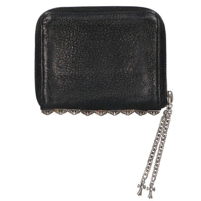 Chrome Hearts 3 Side Zip Pyramid Studs Destroy Leather Wallet — view 2