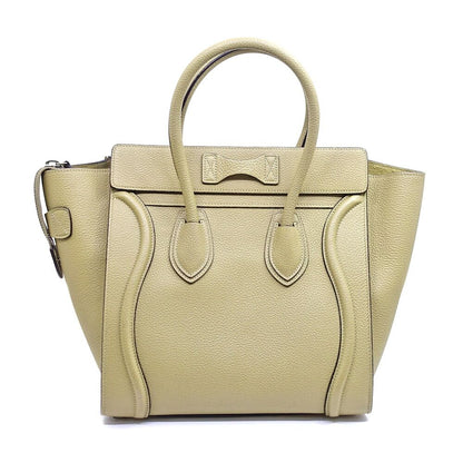 Celine Luggage Micro Dune Beige Handbag Silver — view 2
