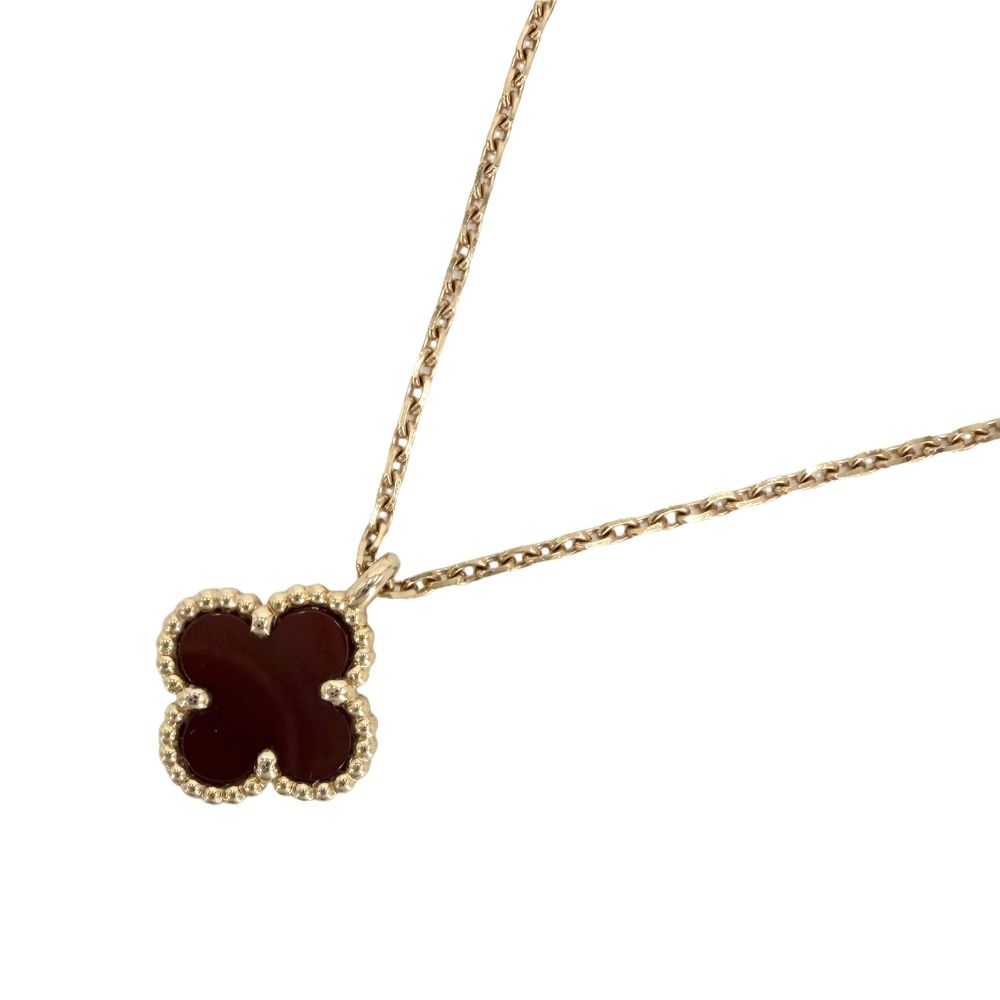 Van Cleef & Arpels Necklace Sweet Alhambra Rose Gold & 18k Pink Carnelian