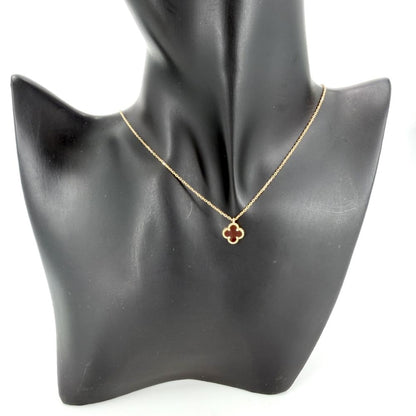 Van Cleef & Arpels Necklace Sweet Alhambra Rose Gold & 18k Pink Carnelian — view 2