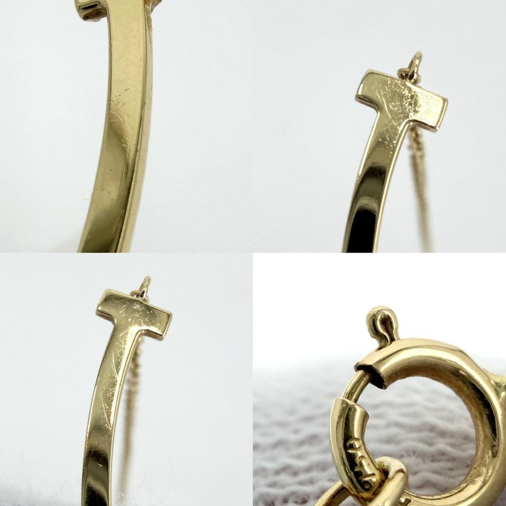 Tiffany & Co Necklace T Smile Small Pendant AdjustableYG 18k Yellow Gold — view 7