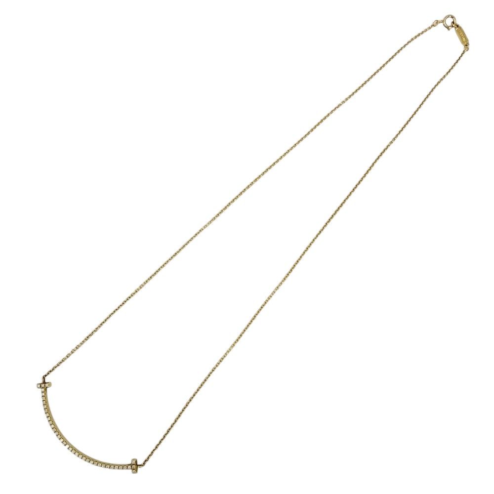 Tiffany & Co Necklace T Smile Small Pendant AdjustableYG 18k Yellow Gold — view 6