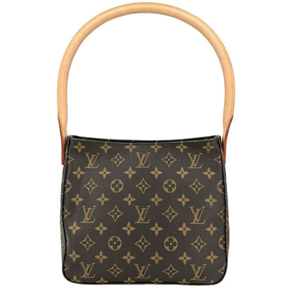 Louis Vuitton Looping MM Shoulder Bag Monogram Canvas Brown Gold
