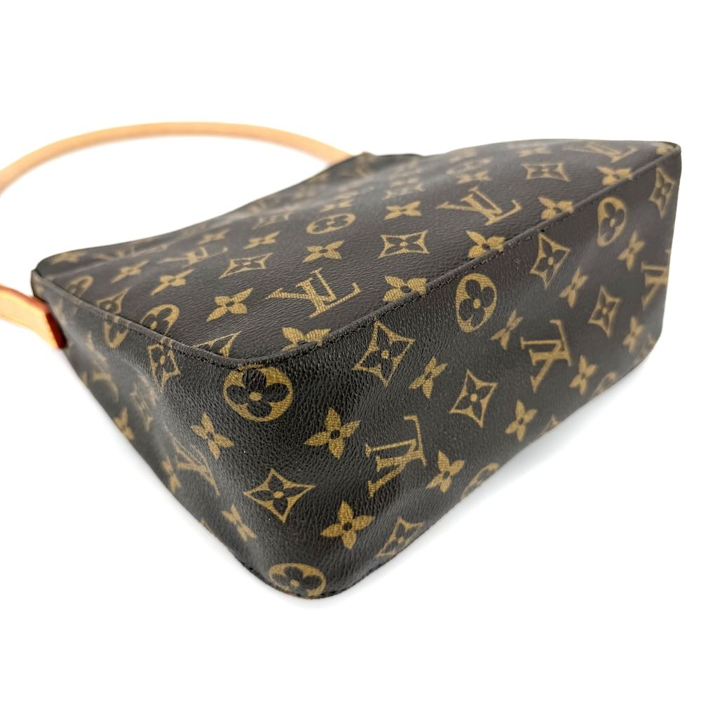 Louis Vuitton Looping MM Shoulder Bag Monogram Canvas Brown Gold — view 3