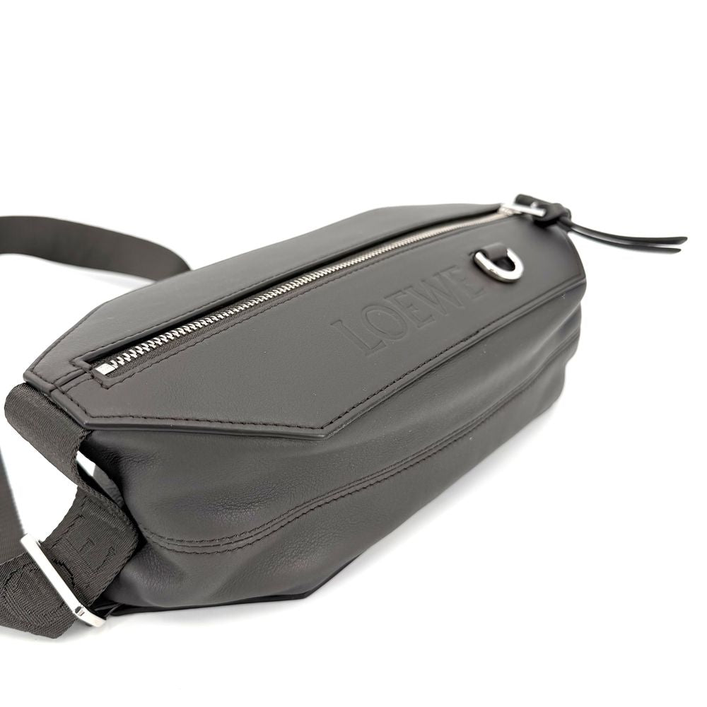 Loewe Belt Bag Convertible Shoulder Crossbody Leather Dark Gray Silver — view 3