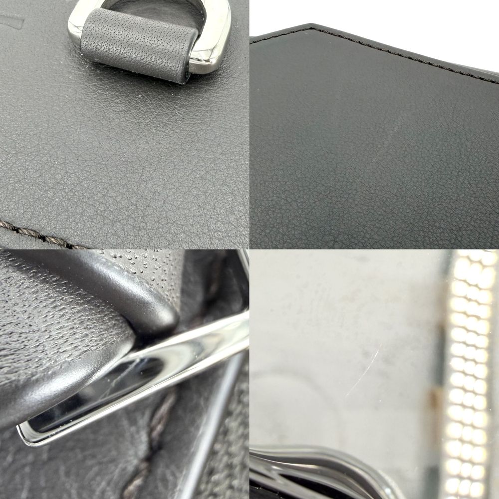 Loewe Belt Bag Convertible Shoulder Crossbody Leather Dark Gray Silver — view 6