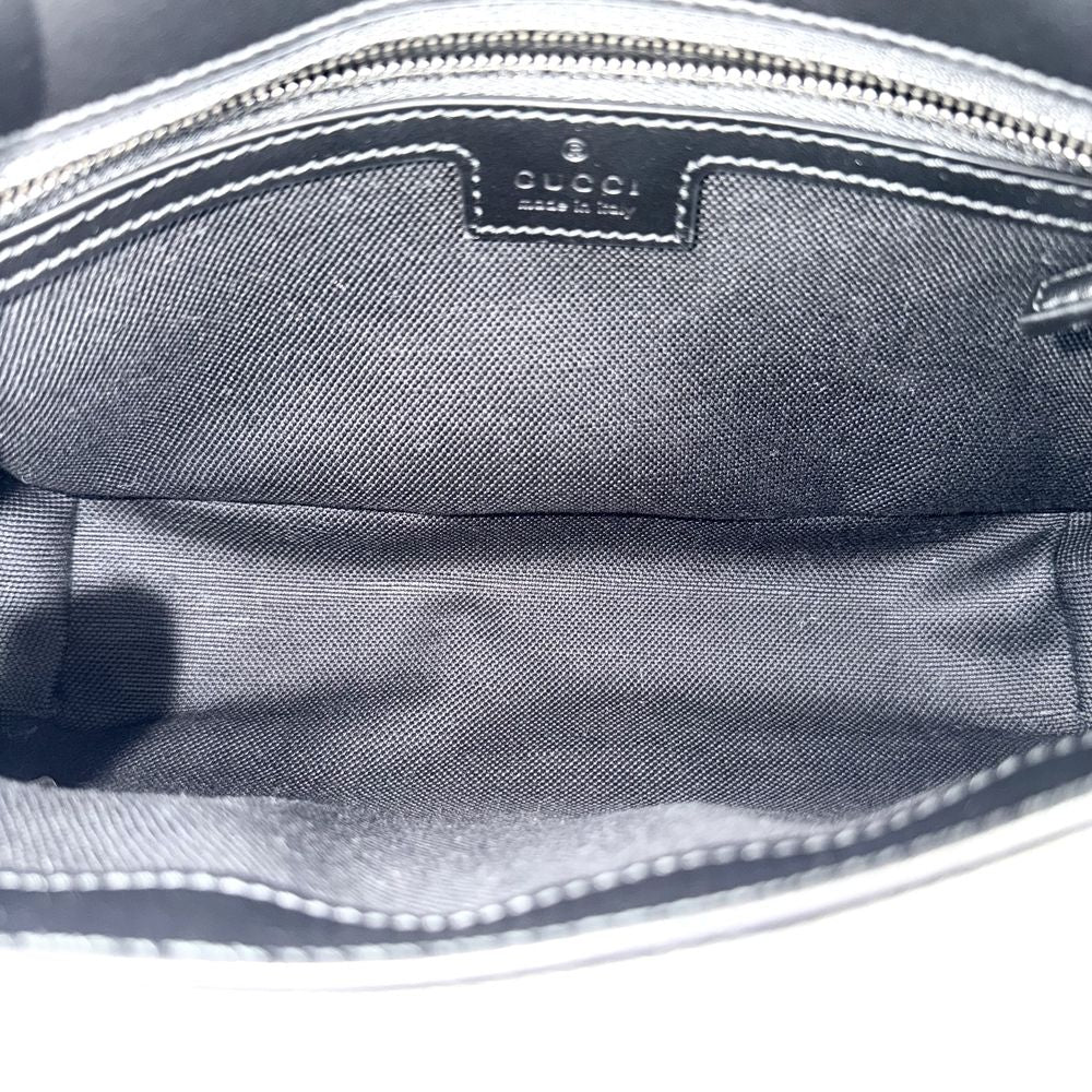 Gucci Shoulder Bag GG Marmont Quilted Crossbody Leather Black Silver — view 4