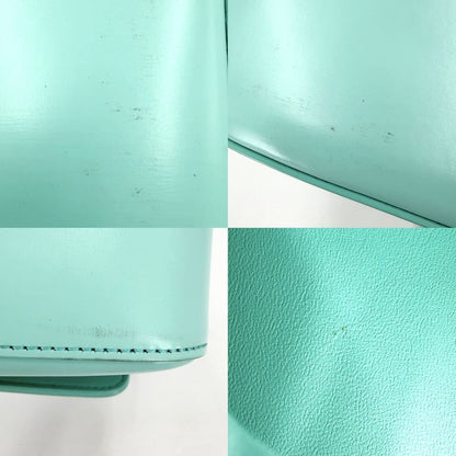 Celine Shoulder Bag Triomphe Claude Leather Light Blue Gold — view 6