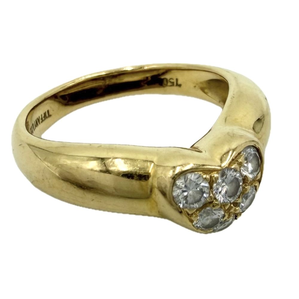 Tiffany & Co Ring Heart Friendship YG 18k Yellow Gold Diamond