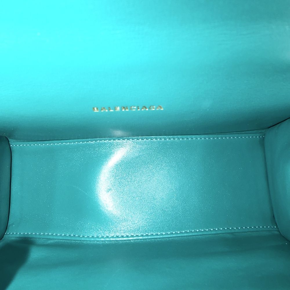 Balenciaga 2-Way Hourglass XS Shoulder Bag Crossbody Croco Embossed — view 4