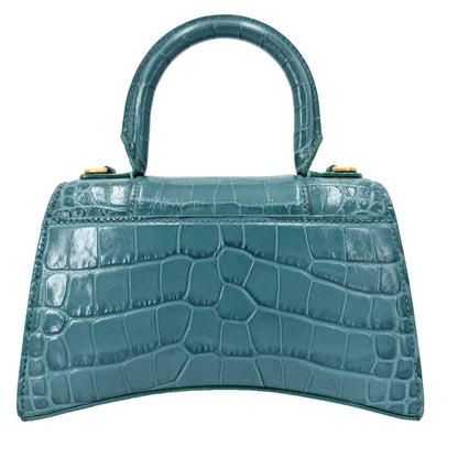 Balenciaga 2-Way Hourglass XS Shoulder Bag Crossbody Croco Embossed — view 2