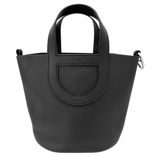 Hermes Handbag in the Loop 18 Chaine Picot Leather Black Silver