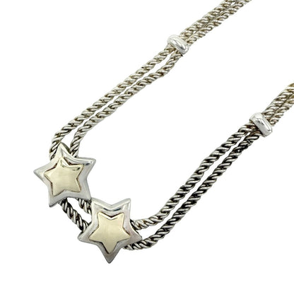 Tiffany & Co Necklace Double Fusta Rope YG Silver Yellow Gold