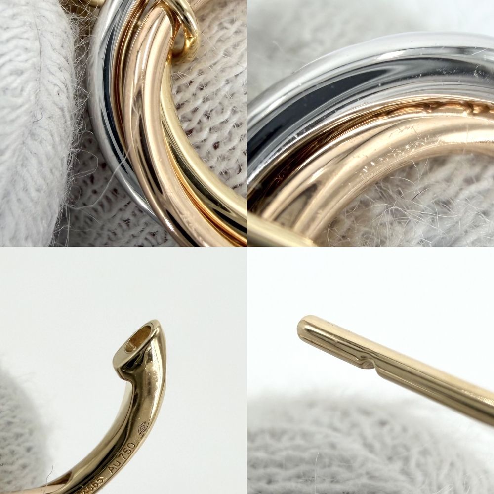 Cartier Earrings Trinity Hoop 18k Yellow Gold 18k Pink White — view 6