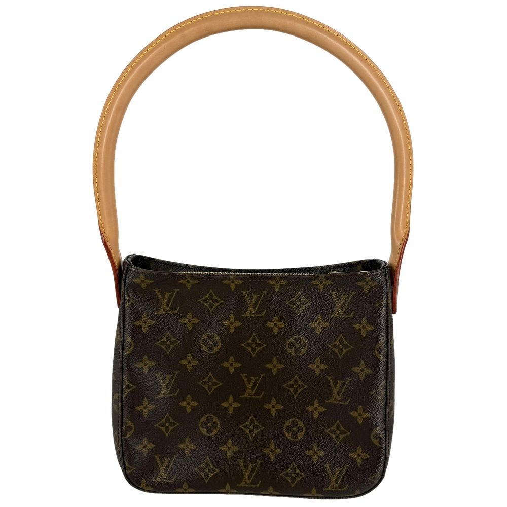 Louis Vuitton Shoulder Bag Looping MM One Handle Monogram Canvas Brown Gold — view 2
