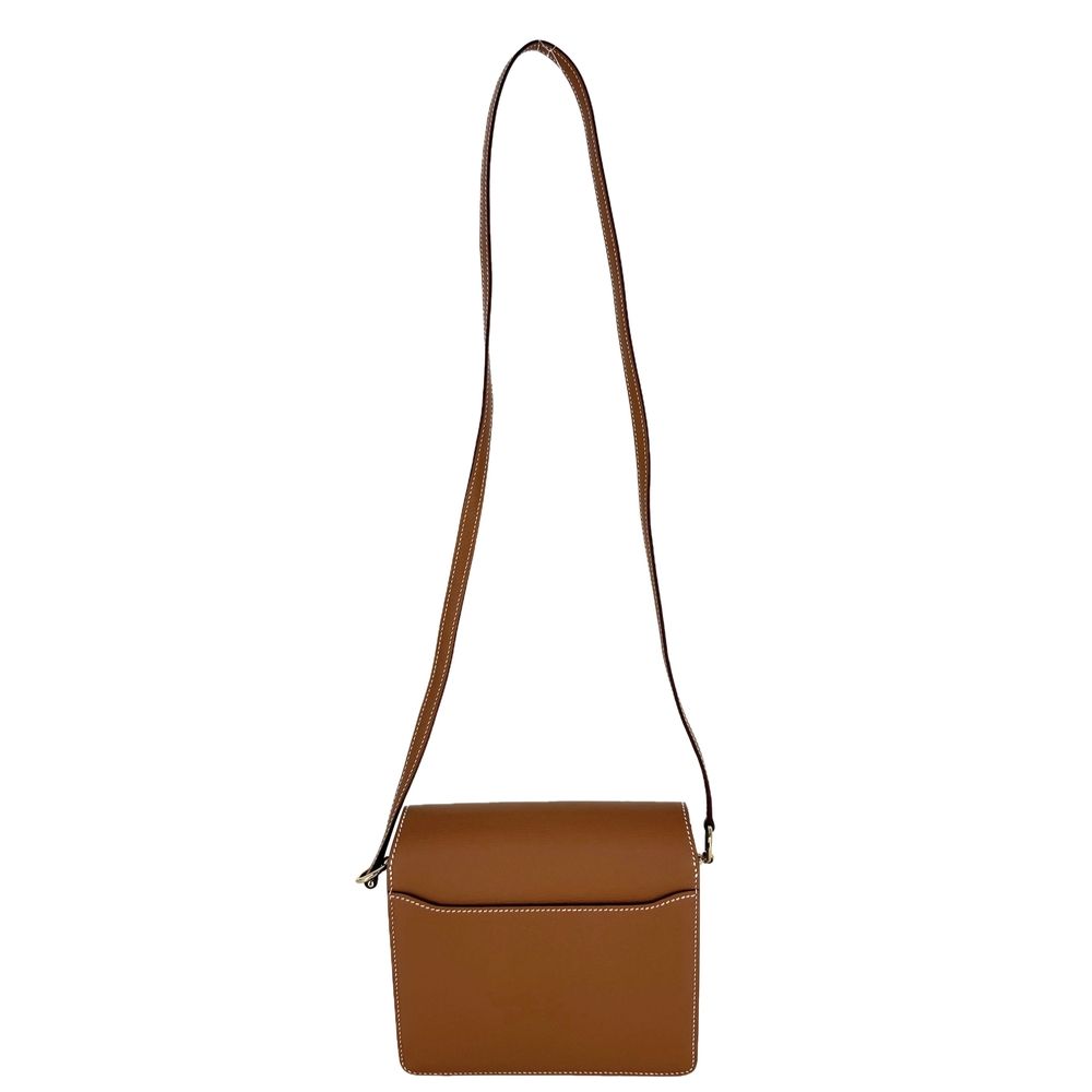 Hermes Shoulder Bag Roulis Sac Mini Crossbody Leather Brown Gold — view 2
