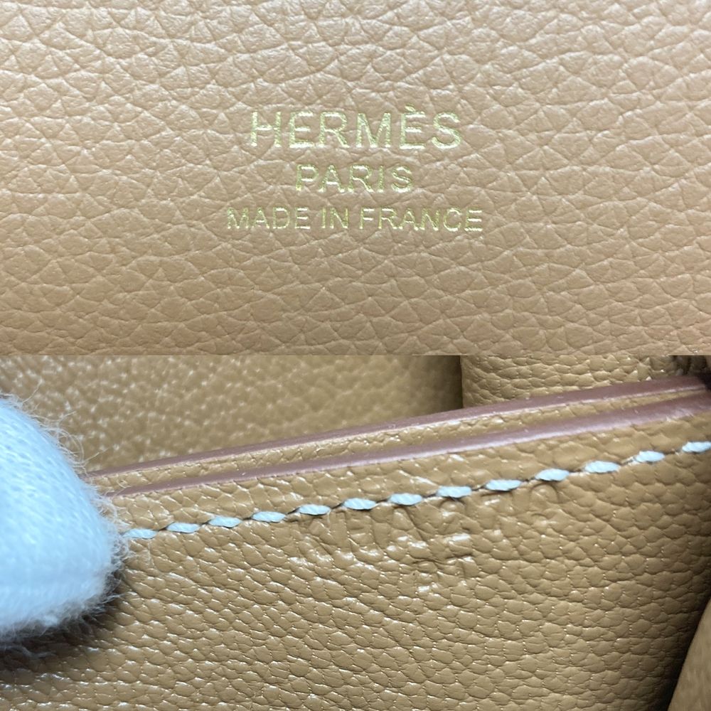Hermes Shoulder Bag Roulis Sac Mini Crossbody Leather Brown Gold — view 5