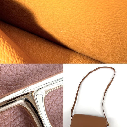 Hermes Shoulder Bag Roulis Sac Mini Crossbody Leather Brown Gold — view 6