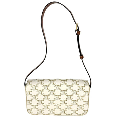 Celine Shoulder Bag Claude Triomphe White Gold — view 2