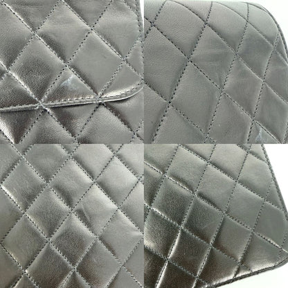 Chanel Shoulder Bag Quilted CC Logo Push Lock Crossbody Lambskin Black Gold — view 6